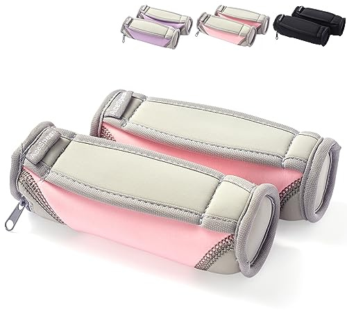 AceSpear Hand Weights for Women Men 1lb 2lbs 3lbs 4lbs Soft Dumbbells of 2, Detachable Walking Weight for Aerobics, Jogging, Running (2 lbs x 2, Pink)