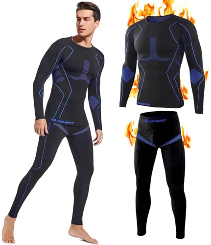 Apanphy® sous-vêtement Thermique Fonctionnels Homme Séchage Rapide Respirant Ski Extérieur