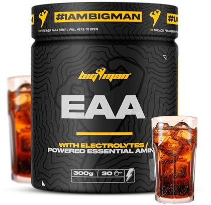 BigMan | EAA + Electrolytes (Cola) 300Gr | Amonoacidos Essenciales | Recuperación Muscular | Deportes Resistencia | Fuerza | Isotonico
