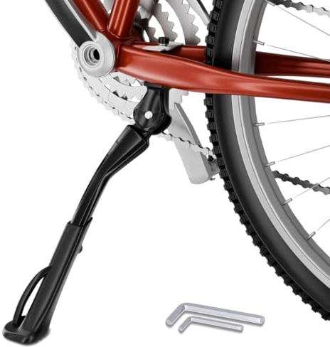 NICEDACK Béquille de vélo 26-29 Pouces, Support Central pour vélos, Béquilles de vélo Réglables, Béquille en Alliage D'aluminium pour VTT, vélo électrique, vélo de Course, vélo de Trekking