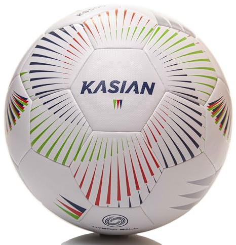 KASIAN Balón Fútbol Sala KS500, Unisex, Diseñado para Mejorar el Control y la Técnica en la Pista, Ideal para Entrenamiento y Competición, PU, Costuras Invisibles, Color Blanco