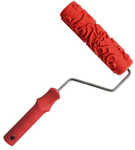 Sharplace Farbroller, 7 '' Geprägte Malerrolle Strukturwalze Malerwalze Gemusterter Farbroller, Empaistische Maserung Muster Roller mit Griff Farbwalze Lackierwalze für Home DIY Wanddekoration, # 5