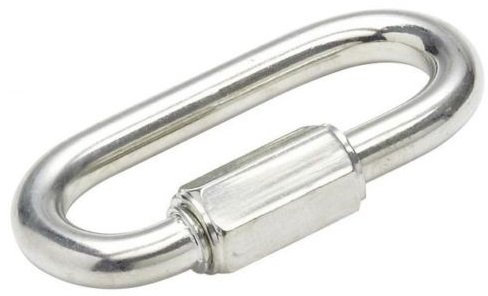 4mm 6mm 8mm Heavy Duty Quick Link Screw Lock Chain Fastener Hook Carabiner Steel (4mm)