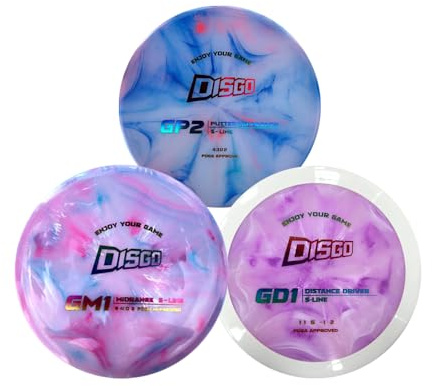 DISGO Disc Golf Starter Set (3 Pack) PDGA Approved, Beginner Disc Golf Set Includes Putter, Mid-Range & Driver Discs, 170-175g Regulation Weight, Great Outdoor Sports Gift for Family and Adult