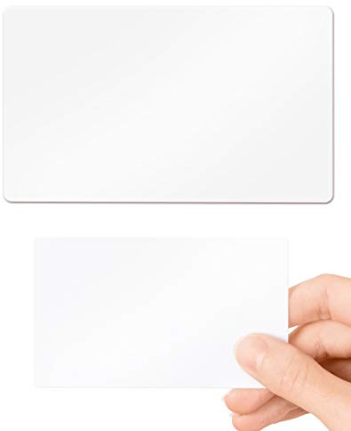 Lanyards Tomorrow - 10 tarjetas blancas de PVC, del tamaño estándar de una tarjeta de crédito CR80, 86 x 54 mm, 760 micrones, aptas para imprimir en cualquier impresora de tarjetas de identificación