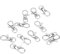 Zerodis 12 Pcs Pet Birds Foot Rings Cage Door Buckle Lock Claw Trigger Snap Hook Iron Anti-Escape accessory for pet birds parrot small animals