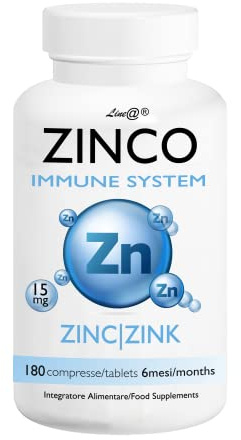 ZINCO Line@diet | 180 compresse per 6 MESI | 15mg di Zinco | Alto assorbimento