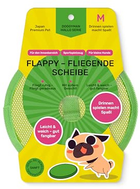 Frisbee für Hund | Aller Rassen | Wurfscheibe Hundefrisbee mit Weichem Material | Helle Farbe Hunde Frisbee Scheibe Fördert Bewegung, Ausdauer & Bindung | Größe M (18cm Durchmesser) | Grün