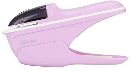 Stapleless Stapler, No Staple Paper Clinch Compact Staple Free Stapler Binding Hand Tool, Up to 8 Sheets Binding(Purple)