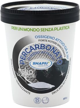 Percarbonato de sodio activo quitamanchas desinfectante ecológico para la ropa de las prendas negras y oscuras a mano y en lavadora 500 gr