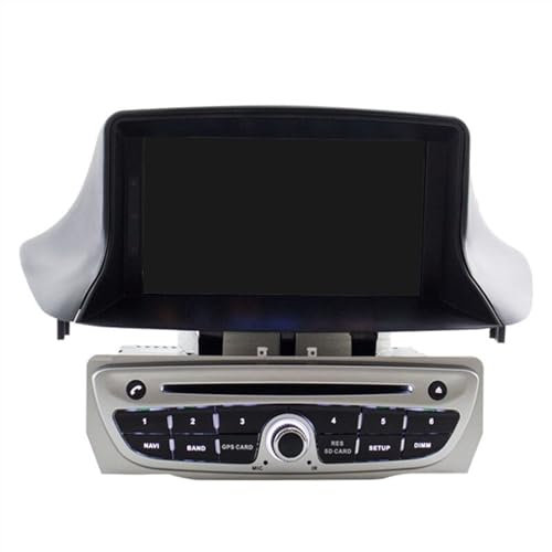 Vuzmode DSP Carplay 1 Din Android 11 Bil DVD-spelare Megane 3 Fluence 2009-2015 WIFI GPS Radio Multimedia Ratt Stereo DSP Multimediasystem för fordon(Silver)