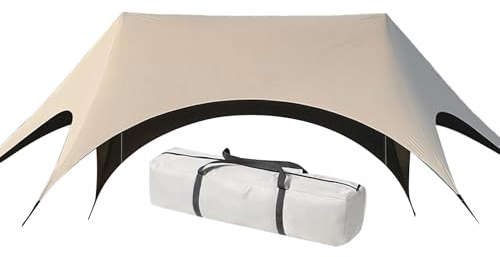 Outdoor Tent Awning - Quick Set Up Camping Sun Protection - Windproof Weather Protection Garden Pool Picnic BBQ