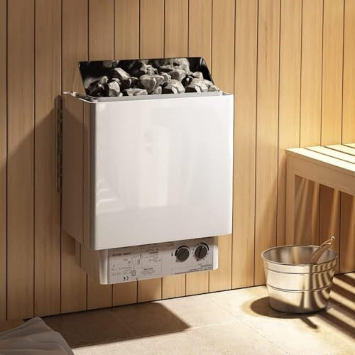 ToayNia Stufa per Sauna, Attrezzatura per Il Riscaldamento del Bagno Turco,Stufa elettrica per Sauna in Acciaio Inossidabile,Stufa per Sauna con Bagno di Vapore Secco 9.0KW/380V