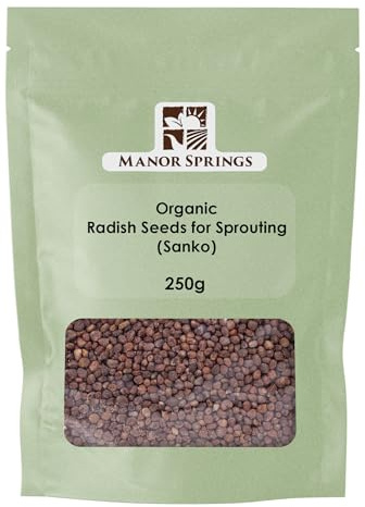 Organic Radish Seeds for Sprouting (Sanko) 250g by Manor Springs