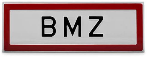 Betriebsausstattung24® BMZ Hinweisschild Brandschutz, Alu geprägt, Gröte 42,00x14,80 cm