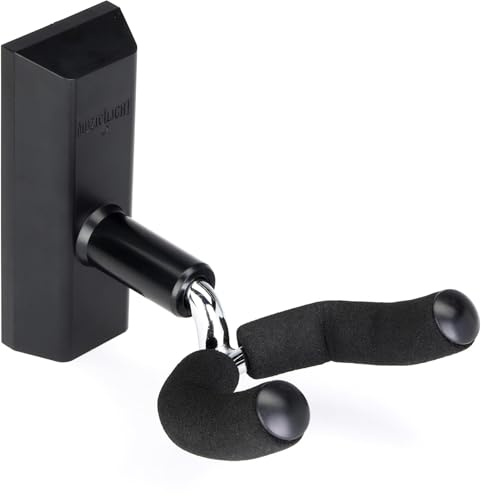 MuzicLight Staffa o supporto da parete a collo largo per basso elettrico, 7 corde o chitarre acustiche da concerto utilizzando LED per display con illuminazione ambientale surround