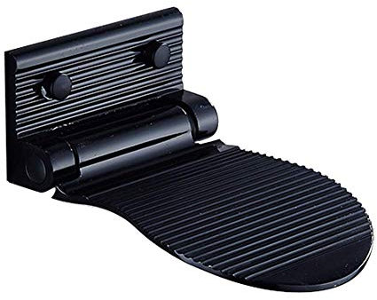 Shower Foot Rest,Heavy Duty Aluminum Alloy Non-Slip Foldable Safe Grip Shower Foot Rest Shaving Bathroom Shower Foot Step for Woman Men Shower Equipment (Black)