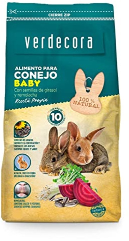 Verdecora Alimento para Roedores - Comida Conejo Baby - Bienestar y Desarrollo Saludable para tu Mascota (3kg) (Portes INCLUIDOS)