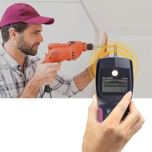 Scanner da parete multifunzionale, rilevatore di pareti, rilevatore di metalli per tubi dell'acqua in PVC per cavi e fili sotto tensione, per il rilevamento di cavi in ​​metallo, legno e CA nascosti n