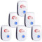 Repelente Ultrasónico de Plagas, 6 Pack Repelente de ultrasonidos para Ratones, Electrónico Repelente Mosquitos para Anti Ratones, Moscas, Roedores, Insectos, Arañas