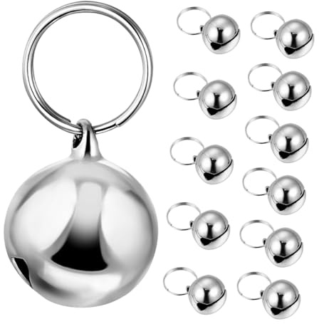 Kisangel 12pezzi Campanelli per Collare di Cane Ciondoli Collare di Cane Campanelli per Animali Domestici Smarrimento Addestramento Animali Domestici Ciondolo Accessori Antifurto