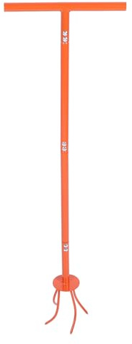 WALFRONT Cultivador de Manual, Cultivador de Suelos con Garra de Jardín Manual, Acero Inoxidable para Lecho de Flores, Herramienta de Campo Vegetal, Aireador de Césped de Largo, Perdedor de Suelo,