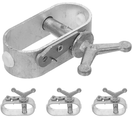 ifundom Tendeur de Câble à Cliquet en Acier 4 Pièces, Outil Multifonction pour Serrage de Fil de Clôture et Couverture de Piscine, Kit Manuel Solide et Résistant aux Intempéries, Adapté