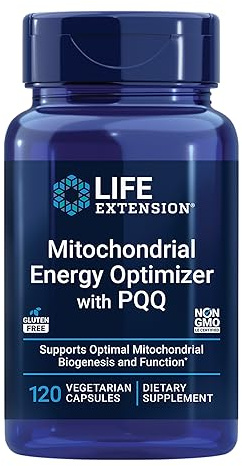 Life Extension Mitochondrial Energy Optimizer with PQQ - Energy Supplement for Healthy Mitochondria - With Taurine, Vitamin B, Pyrroloquinoline Quinone - Gluten-Free, Non-GMO - 120 Vegetarian Capsules