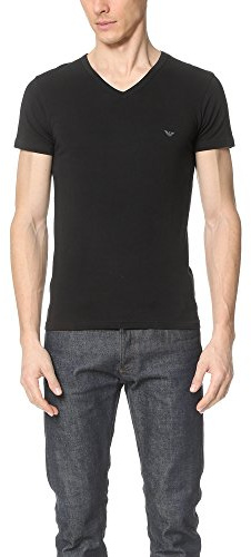 Emporio Armani T-shirt för män, ikonisk logotyp, pyjamasöverdel