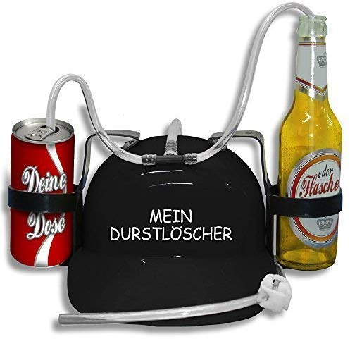 Trinkhelm Spaßhelm mit Print - Mein Durstlöscher - 51650 Farbe schwarz