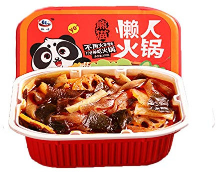OR-RIGHT Convenient Micro Hot Pot Lazy Self-Cooking Self-Heating Instant Self-Service Fast Food Spicy Portable Hotpot(Vegetable)350gX1Pack方便微火锅懒人自煮自热即食自助速食麻辣便携网红小火锅(素菜)350gX1盒