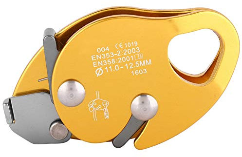 Alomejor Klettern Abseilgerät Selbstbremsend Stopp Kletterseil Greifer Kletterausrüstung für Bergsteigen