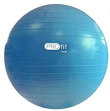 Profit DK2102 Gymnastikball Pilates Ball 55cm / 65cm / 75 cm mit GRATIS Pumpe # Anti-Burst Sitzball für Yoga Exercise Fitness Physiotherapie (Blau, 55 cm)