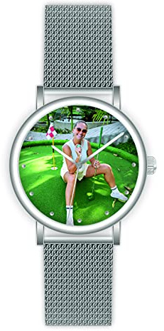 Memories Personligt armbandsur med ditt foto mode Ø 40 mm fotogåva fotogåva för vänner och familj Made-in-Germany