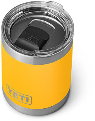 Yeti Rambler Lowball 10 Oz Alpine Yellow with Mag Lid