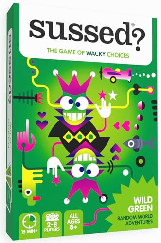 SUSSED The Wacky 'What Would You Do?' Card Game | All Ages: 8+ | 2-8 Players | Green Pack