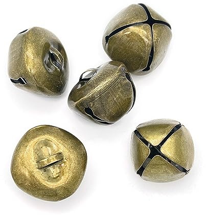 Wambere 50 piccoli campanelli per fai da te, mini campanelle per fai da te, antiruggine, campanelle in metallo, per gioielli, fai da te, confezioni regalo, decorazione natalizia, bronzo, 25 mm