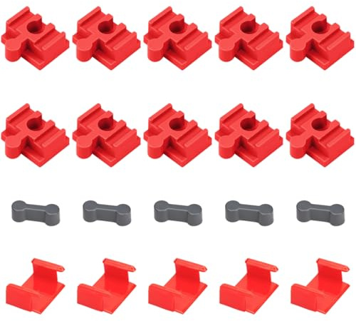 EYVRPAU 20pcs Schienenverbinder, Holzeisenbahn Verbinder, Adapter universell passend