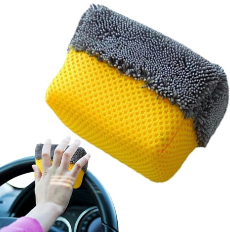 Esponja de limpieza de coche – Esponja de limpieza interior de alta densidad para el interior del coche | Accesorio de limpieza de coche ergonómico almohadilla de limpieza interior para asientos