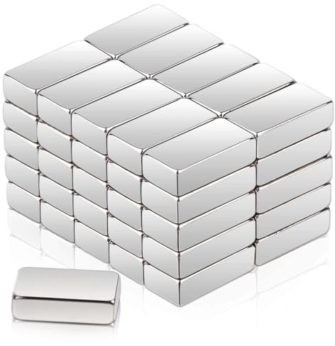 50 st kylskåpsmagneter, 10 x 5 x 3 mm små magneter för hantverk, starka nedoymium stångmagneter för kylskåp, rektangel whiteboard-magneter för kylskåp, gör-det-själv, anslagstavla