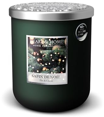 Vela perfumada grande 320 g-75 h aroma árbol de Navidad (pino y cedro) - Heart & Home
