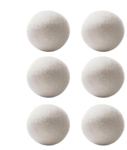 Balla di asciugatura in lana per lavanderia, di asciugatura in lana naturale, di asciugatura in lana, 6 - tessuto in tessuto naturale set di ridotto in tessuto ridotto, palla di lana per