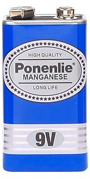 10X Pilas Pila 9v, 9 V 6F22 Bateria Larga Duración Battery para Detector de Humo/Monóxido de Carbono, Detectores de Incendios, Sensores de Alarma, Electrónica y Audio