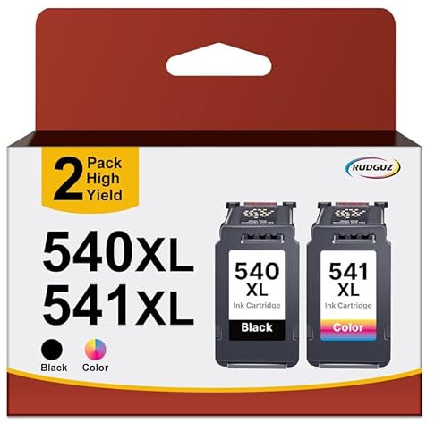 540XL 541XL Multipack 540 XL 541 XL Kompatibel für Canon Druckerpatronen 540 541 PG 540 PG540 PG 540 XL PG-540XL CL541 CL-541XL für Canon TS5150 Druckerpatronen TS5151 MG3650s MG3600 MG3650, 2er-Pack