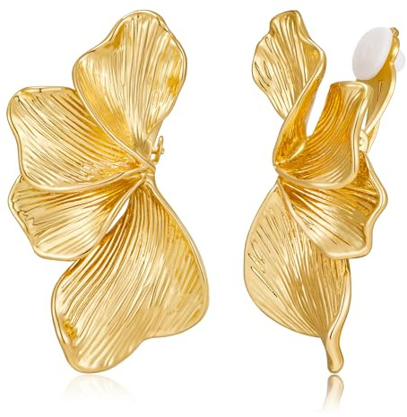 LILIE&WHITE Boucles d'oreilles à clip pour femme, hypoallergéniques, ne ternissent pas, design élégant pour femme, pas besoin de piercing