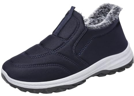 Generisch Baskets pour homme et femme - Chaussures de sport d'hiver confortables et antidérapantes - Chaussures orthopédiques légères et courtes à enfiler - Bottes d'hiver courtes