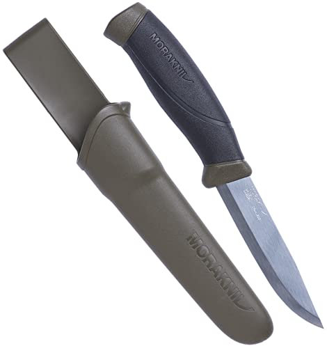 Mora Couteau Companion MG Noir/Kaki, Lame 10,5 cm