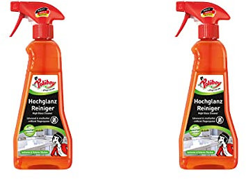 Poliboy - Hochglanz Möbel Reiniger - speziell für Hochglanzflächen - entfernt Fingerspuren schnell und streifenfrei - 2er Pack - 2x375 ml (750ml) - Made in Germany