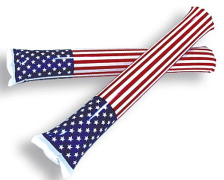 1 Paar (2 Stück) Airsticks / Klatschstangen / Lärmschläger USA Amerika (Lärm-Schläger - Applaus-Schlauch - Bäng Bäng / BängBäng - Pong Pong / PongPong)