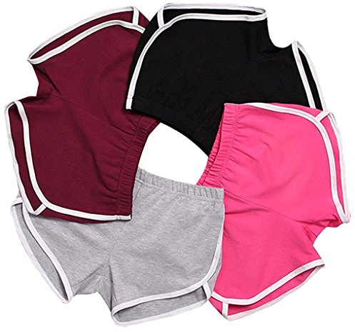 Minetom 1X Femme Short De Sport Casual Yoga Mode Plage S/M/L 4 Couleurs En Option 4 Pièces EU XS
